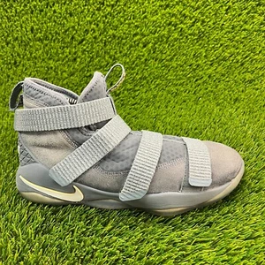 Nike Lebron Soldier XI Boys Size 7Y Gray Athletic Basketball Shoes Sneakers - Imagen 1 de 9