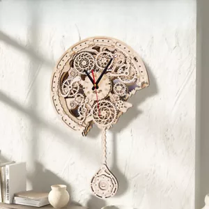 Puzzle 3D giocattoli legno fai da te costruzione ingranaggi orologio da parete regali compleanno bambini - Foto 1 di 10