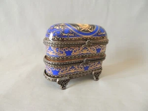 Collectible porcelain Jewelry box ZR hand painted - Picture 1 of 13