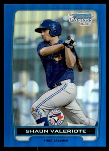 2012 Bowman Chrome Draft Draft Picks Blue Refractor BDPP133 Shaun Valeriote /250