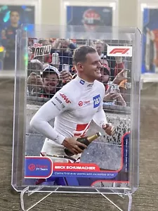 2022 Topps Now F1 #35 MICK SCHUMACHER RC 1ST EVER PTS AT ENGLISH GP HAAS *MINT* - Picture 1 of 2
