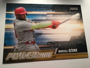 2018 Topps Stadium Club Power Zone 5x7 Marcell Ozuna Cardinals MO Gold 02/10 - Picture 1 of 1
