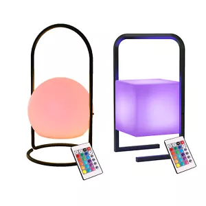 Remote Night Light RGB Portable Outdoor Camping Bedside Table Lamp Dimmable IP65 - Picture 1 of 33