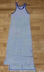 Girl's Old Navy Royal Blue Striped Maxi Knit Sundress Size 8 EUC - Picture 1 of 5