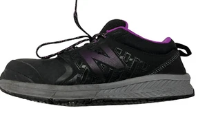 New Balance Womens Safety Work Shoes Size 7 D Non Slip Black Purple WID412P1 - Picture 1 of 8
