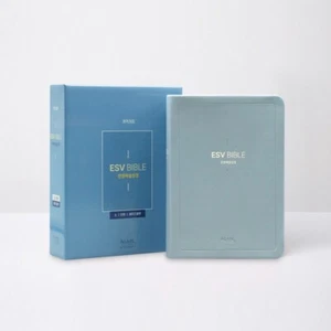ESV Korean-English Bible | Small Single Volume | Haze Blue PU Cover - Bild 1 von 6
