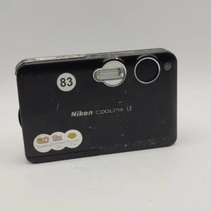 Black Nikon COOLPIX S3 6.0MP LCD Nikkor Digital Camera Only Tested - Picture 1 of 5