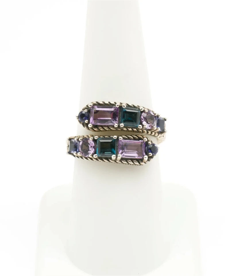 EFFY AMETHYST, BLUE TOPAZ, Tanzanite & STERLING SILVER  Ring Foto 1 de 1