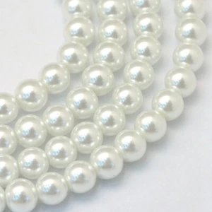 Cheap & Cheerful High Quality Beautifully Lustred Glass - 4mm Pearl String ~200 - Picture 1 of 4