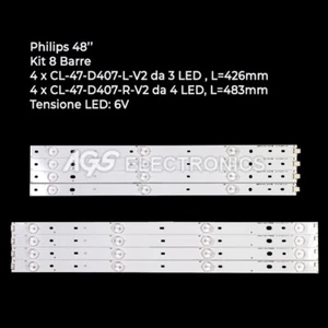KIT 8 LED-LEISTEN STREIFEN PHILIPS CL-47-D407-L-V2 / V4 CL-47-D407-R-V2 / V4 - Bild 1 von 1