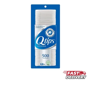 Q-tips Cotton Swabs Original For Hygiene+Beauty Care 100%Cotton 500 Count/1 Pack