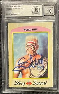 Revista WCW 1992 #1 firmada por Sting Beckett grado automático 10 555 - Imagen 1 de 2