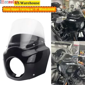 5-3/4" Front Headlight Fairing w/ 11" Windshield For Harley Dyna FXDL FXDB 06-17 - Picture 1 of 10