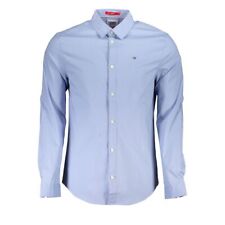 Tommy Hilfiger Light Blue Cotton Men's Shirt Authentic