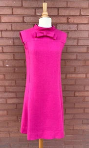 Vintage 1960's MAKOFF Linen Shift Dress S-M - Picture 1 of 6