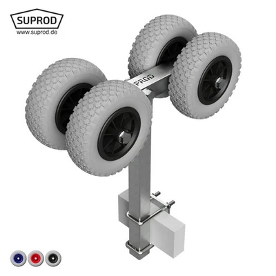 SUPROD 4er Sliprollen Slipwagen Sliphilfe Bootstrailer PU-Reifen RKSPUR-4-PU Ø 200 mm