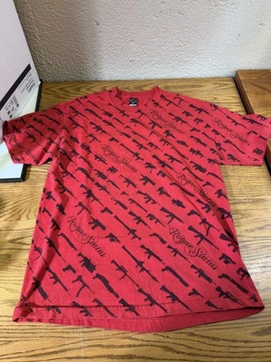 Camiseta Rogue Status Gun Show Rob Dyrdek Retro Camisa de Patinaje Roja Grande Foto 1 de 4