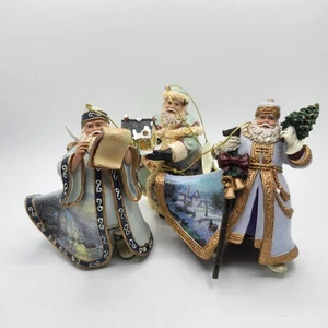 Thomas Kinkade Old World Santa Ornament Set #8 Ashton-Drake mit Echtheitszertifikat Neu Open Box - Bild 1 von 19