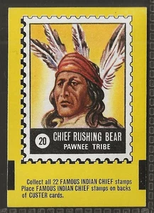 A&BC-FAMOUS INDIAN CHIEFS 1968-#20- CHIEF RUSHING BEAR  - Picture 1 of 2