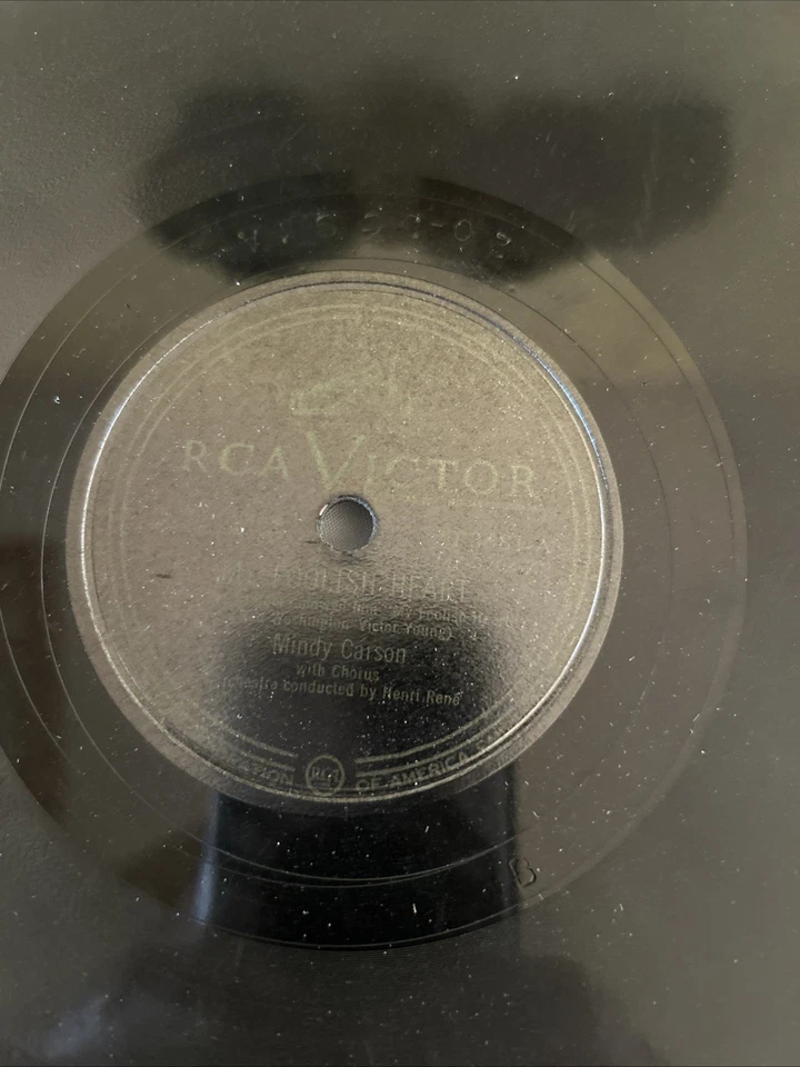 Mindy Carson - 78 rpm – RCA Victor 20-3681 My Foolish Heart / Candy And Cake VG+ - Image 1 of 4