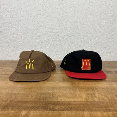 Lote de sombreros a presión Travis Scott x McDonalds Arches Cactus Jack negros/rojos y marrones Foto 1 de 4
