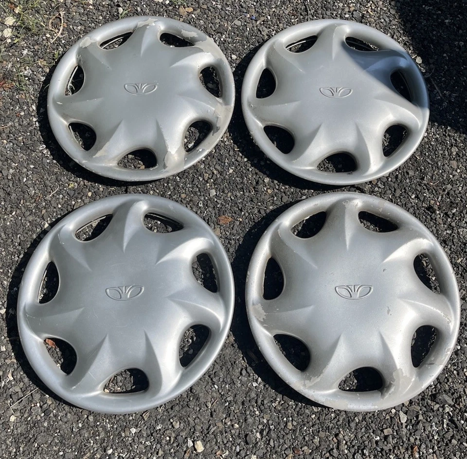 Juego de 4 tapacubos de cubierta de rueda Daewoo Lanos 1998-2002 originales 96269528 Foto 1 de 4