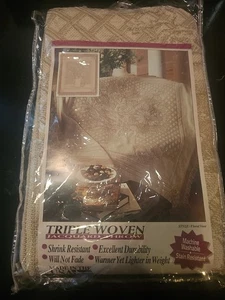 Vintage neu in Verpackung dreifach gewebter Jacquard Überwurf Made in USA - Bild 1 von 8