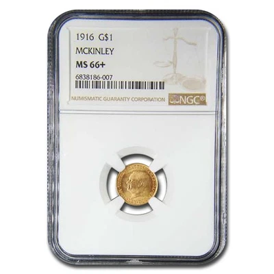 1916 Gold 1.00 Mckinley Memorial MS-66+ NGC - Image 1 of 3