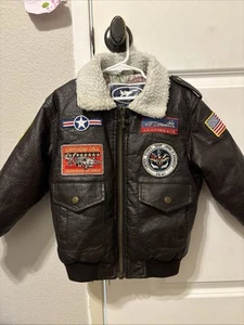 Youth A-2 Bomber Jacket U.S. Air Force M 6 Brand New JFK Tomcat Prowler Patches - Picture 1 of 5