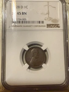 1928 D Lincoln Cent NGC XF45 ๐ฅ๐ฅ๐ฅ - Picture 1 of 2