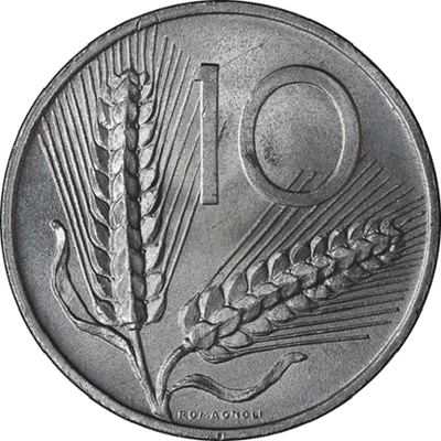 Italy 1951-R Ten (10) Lire KM#93 Choice BU+ - Excellent Bright Color & Surfaces - Image 1 of 2