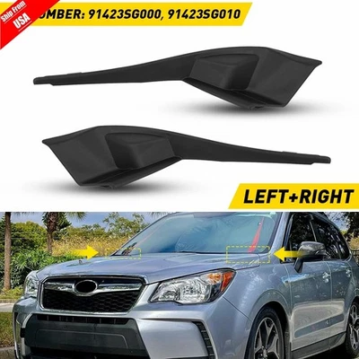 2x Fit For 2014-2018 Subaru Forester Cowl Panel End Cap Cover Left & Right Black Foto 1 de 4