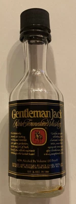 1st Gen Gentleman Jack Daniels empty 50ML MINI/MINIATURE FULL WRAP-AROUND LABEL - Image 1 of 4
