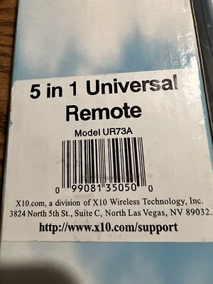 X10 Platinum Remote Control UR73A 5-in-1 with New; No Owners Manual - Image 1 of 4