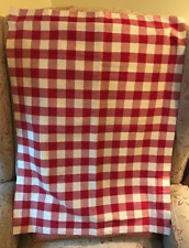 Red check standard pillow sham cover ~ 28"x21" ~ tie in back