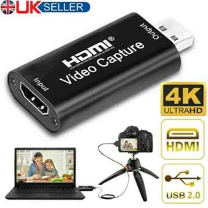 HDMI to USB Video Capture Card 4K 1080p HD For Gaming / Live Streaming - Afbeelding 1 van 9