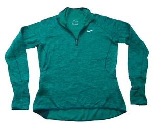 Nike Dri-Fit leichter smaragdgrün melierter Fleecepullover, Damen M - Bild 1 von 4