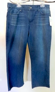 Blue Jean Capris Size 8 NWT Women's Nine West Adele Gramercy Skinny pants NEW - Picture 1 of 4