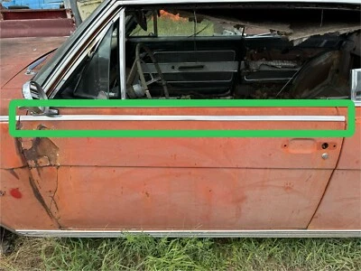 1965 Rambler Marlin Driver Left Door Peak Trim / Chrome Molding - AMC - Image 1 of 4
