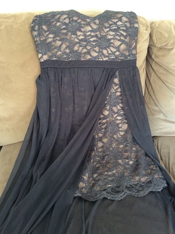 New 11/12 Unique Trendy Nice Bling Gray Glitter Sexy Prom Wedding Cocktail Med - Image 1 of 1