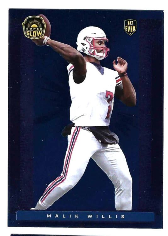 MALIK WILLIS 2021 SUPER GLOW SPORTS INAUGURAL EDITION BLUE FOIL - SP - Image 1 of 1