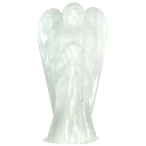 White Selenite Guardian Angel Crystal Healing Statue Figurine Wellness Quartz - Picture 1 of 6