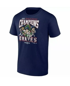 Maglietta Atlanta Braves Navy 2021 Campioni del Mondo Franchigia Ragazzi Taglia M - Foto 1 di 2