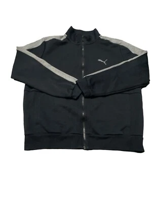 Sudadera Puma Para Hombre Negra/Gris Manga Larga Cremallera Completa Talla Mediana Foto 1 de 4
