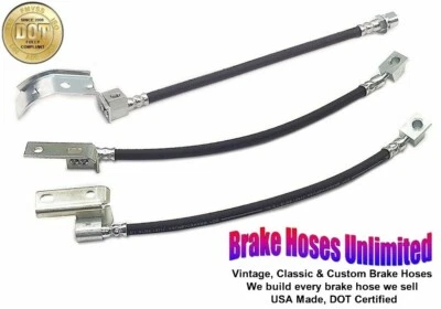 JUEGO DE MANGUERA DE FRENO Ford Mustang 1968 1969 con eje trasero 31 estrías - disco delantero Foto 1 de 2