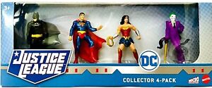 Mattel DC Justice League 4 Pack Micro Collect Batman Superman Wonder Woman Joker
