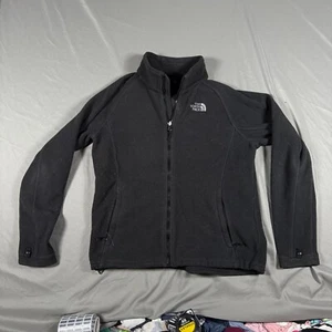 The North Face Fleecejacke Damen groß schwarz Reißverschlusstaschen Logo Full Zipper - Bild 1 von 8