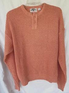 DE COLECCIÓN AÑOS 80 SÁBADOS... SUÉTER... MELOCOTÓN LIGERO... SUÉTER... NUEVO CON ETIQUETAS... HOMBRES XL - Imagen 1 de 3
