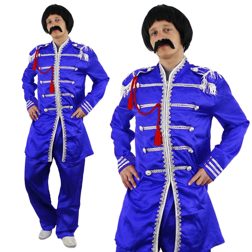 ILOVEFANCYDRESS DISFRAZ DE SARGENTO AZUL PIMIENTA PARA HOMBRE AÑOS 60 INGLÉS NIÑO BANDA DE ROCK TRAJE DISFRAZ DISFRAZ