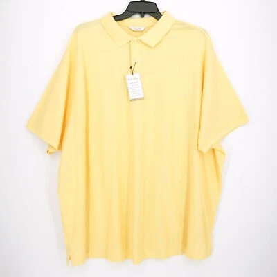 Camisa Polo Roundtree & Yorke Etiqueta Dorada 4XB Amarillo Sólido Algodón Pima Nueva con Etiquetas $69.95 Foto 1 de 4